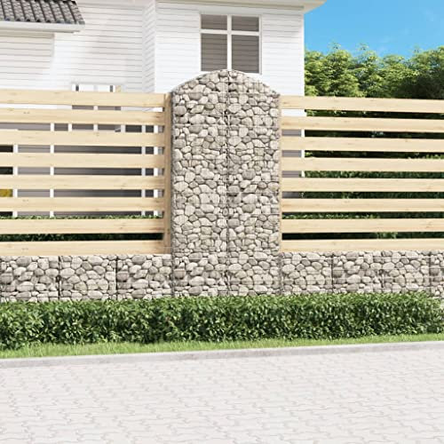 INLIFE Gabion avec arc haut, 100 x 30 x 220/240 cm, en fer galvanisé, 21,4 kg, 153431