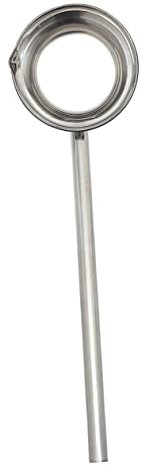 Kichvoe Cucchiaio Da Cucina Acciaio Inossidabile Con Manico Lungo Mestolo Ergonomico Per Zuppa e Utensile Pratico Per Cucina e Giardino Di Facile Da Impugnare e