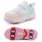 BARDYS Schuhe Mit Rollen, Skateboardschuhe Sportschuhe Turnschuhe Für Kinder, 2 In 1 Multifunktionale 4 Rollen Rollschuhe Für Kinder Mädchen (Color : 2, Size : 34 EU)