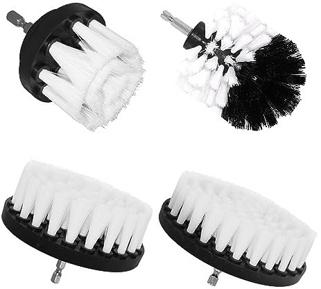 4 Pieces Cleaning Brushes, Replaceable Cleaning Brush Heads, Multi-functional Rotary Cleaning Brush, Drill Brush, Home Cleaning Tools