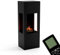 GLOW FIRE Wasserdampf Kamin BÖLL (Standkamin) - Elektrokamin mit realistischen LED 3D-Flammen, Knistereffekt & Fernbedienung, 54x145x44 cm - Opti-Myst 400 Elektro Kamin mit Holz-Deko, Schwarz