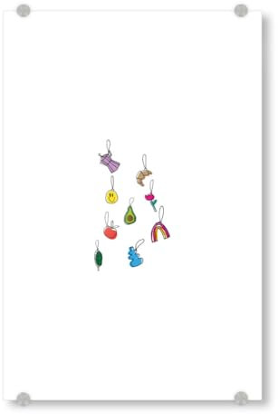 artboxONE Acrylglasbild 150x100 cm Weihnachten Kitschy Weihnachtsbaum-Anhänger - Bild Baum-anhänger