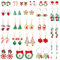 Otuuz 20 Paar Damen Weihnachtsohrringe Weihnachten Baumeln Ohrringe Weihnachten Ohrstecker Ohrhänger Set Weihnachten Tropfen Ohrringe Schmuck Geschenk für Mädchen Frauen Festival Party Zubehör