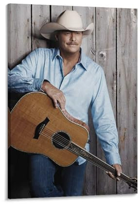 HEISAN Poster Alan Jackson Country Sänger Kunst Kunstwerke Bild Druck Poster Wandkunst Malerei Leinwand Dekor Home Poster 60 x 90 cm
