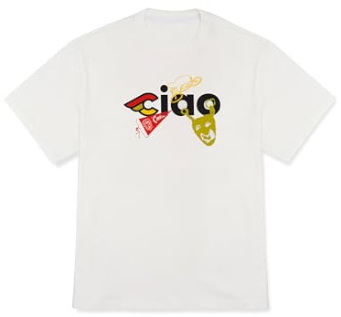 Cinelli Unisex Hallo T-Shirt, Weiß, L