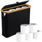 Boîte de Rangement Papier Toilette 30L (12-16 Rouleaux) avec Poignées - Panier à Papier Hygiénique Pliable et Imperméable pour Salle de Bain
