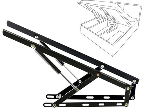 Hydraulischer Bettheber, 1 Paar Hubmechanismus für Betten, 60/80/90/100/110/120 cm, pneumatischer Bettheber mit Gasfeder, hydraulischer Bettheber mit Gasfeder, Hubsatz für Bettkasten, Sofa,