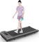 HomeFitnessCode Laufband für Zuhause - Walking Pad 10 km/h unter Schreibtisch Laufpad Gehband Band Treadmill, Grau