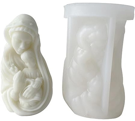 Zgehnao Con molde de resina de silicona virgen para manualidades, caramelos, jabón, decoración