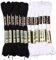 CABODYALS 12 Strang 96m Schwarz Weißes Stickgarn 6 Fädig Kreuzstichgarn Bunte Garn Lang Polyesterfaden Freundschaftsarmbänder Fäden Zur Schmuckherstellung Armband Stricken Maschenarbeiten Bastelbedarf