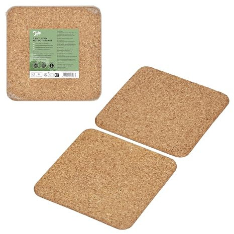 Tala FSC MIX 2 Square Hot Pot Stands in Natural Cork