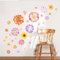 Supzone Adesivi Murali Fiori Decorazioni Muro con Margherite Colorate, Motivo Naturale, Adesivi da Parete Autoadesivi Rimovibili per Soggiorno e Camera da Letto, Vetrofanie Primavera
