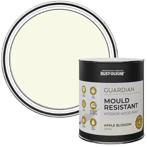 Rust-Oleum Green Guardian Mould Resistant Interior Wood Paint in Satin Finish - Apple Blossom 750ml