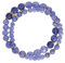 Lizas Armband zweireihig mit verschiedenen Perlen und Farben - Zugband (blau)
