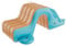 KiBcsLic Water Slide for Above Ground Pools, Inflatable Toy for Outdoor Activities, Green and Orange