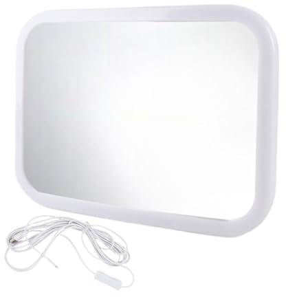 Kustimantu Rücksitz Baby Spiegel Für Auto, Weitwinkel LED Spiegel Mit USB-Ladefunktion, Weitwinkel-Innenspiegel Für Auto-Rückbank Reisen & Pendeln