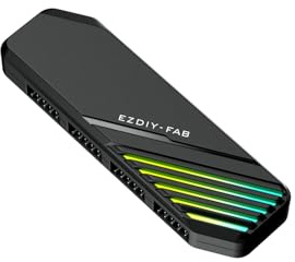 EZDIY-FAB MH01 Interner USB 2.0 9Pin Hub,4-Port Header Erweiterung,Schwarz | 4-Port-Header-Erweiterung,Type-C mit Strom & Daten,Magnetische Halterung,RGB-Beleuchtung,Unterstützt AIO-Kühler und RGB-Hubs
