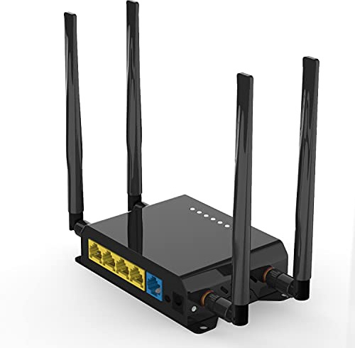 Zbtlink 4G LTE Router with Hardware Watchdog Detachable Antennas USB TF Storage SIM Card Slot 5 Ports for Car Home Travel WE826-Q-EC200AEU