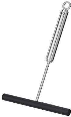 RÖSLE Râteau à Crêpes - Ustensile de Cuisine de Haute Qualité en Inox 18/10 & Silicone - Pour Étaler et Répartir la Pâte à Crêpes dans la Poêle - Compatible Lave-Vaisselle - 12 cm