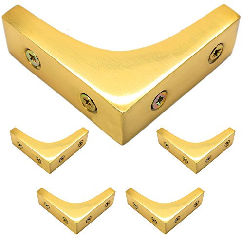White Hinge Limited 4X Solid Brass Corner Bracket 2 Right Angle