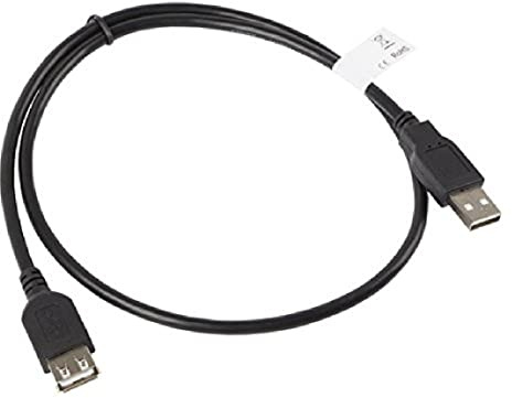 Lanberg CA-USBE-10CC-0007-BK USB 2.0 A-Stecker auf USB A-Buchse Extender, 70 cm schwarz