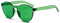 J&L Glasses Fashion Rimless One Piece Clear Lens Color Candy Sunglasses(Green)