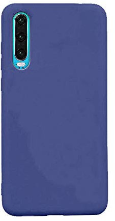 cuzz Funda para Samsung Galaxy A50+(Protector de Pantalla de Vidrio Templado) Carcasa Silicona Suave Gel Rasguño y Resistente Teléfono Móvil Cover-Azul Oscuro