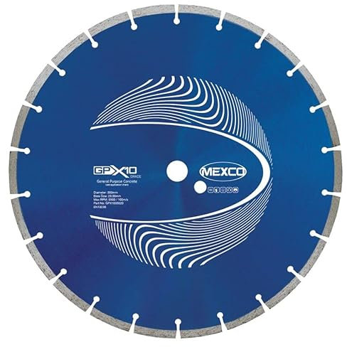 Mexco GPX10 General Purpose Concrete Diamond Blade, Cutting Disc for Non-Abrasive Building Materials - 350mm, 10mm Segment Height