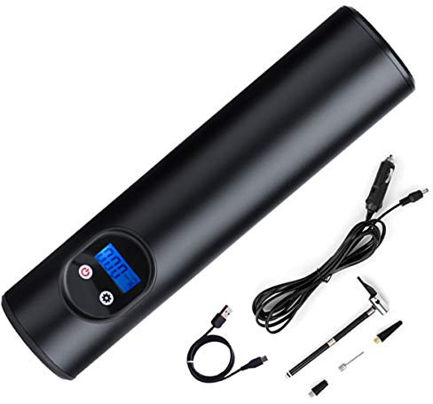 VIGORFLYRUN PARTS LTD 12V 150PSI Electric Air Pump Portable Mini Tires Inflator USB Charging for Auto Bike Bicycle Cycling Motorcycle With LED Light