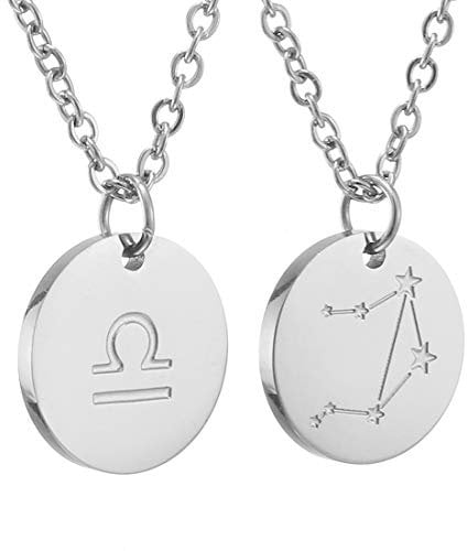 AFSTALR Sternzeichen Kette Waage Silber für Damen Horoskop Kette Mutter Tochter Freunde Geburtstagsgeschenk
