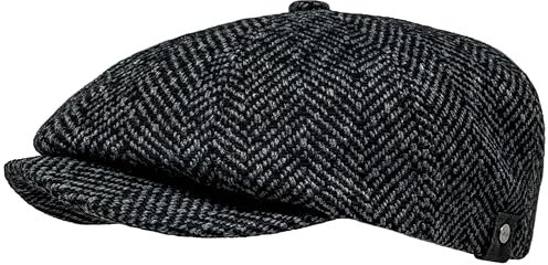 WEROR Schiebermütze Herren – Schirmmütze Flatcap Herrenmütze Cap Mütze – Herbst/Winter – WEROR-280.1 (54, 55, Anthrazit)