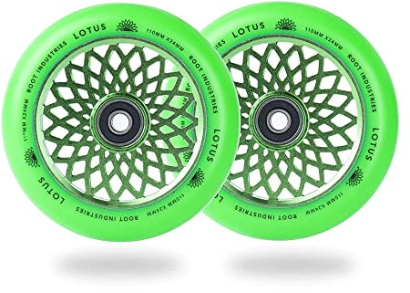Root Unisex – Erwachsene Lotus Stunt Scooter-Räder, Radiant Green, 110mm
