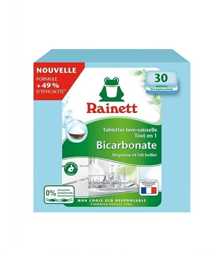 RAINETT - Tablettes Tout En Un Écolabel Au Bicarbonate 600G - Lot De 3 - Offre Special