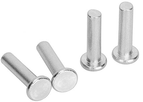 Telituny M6*25 Nieten, 20 Stück, GB867 | Nieten GB867 M6 Aluminium Massivniet Flachkopfnieten Langlebiges Ledernieten Blindnieten Hardware Befestigungselemente