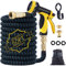 Tuyau d'arrosage extensible de 15,2 m avec raccords en laiton massif de 1,27 cm et 1,9 cm, pistolet pulvérisateur à 10 fonctions, triple noyau en latex, anti-nœud, tuyau extensible anti-fuite