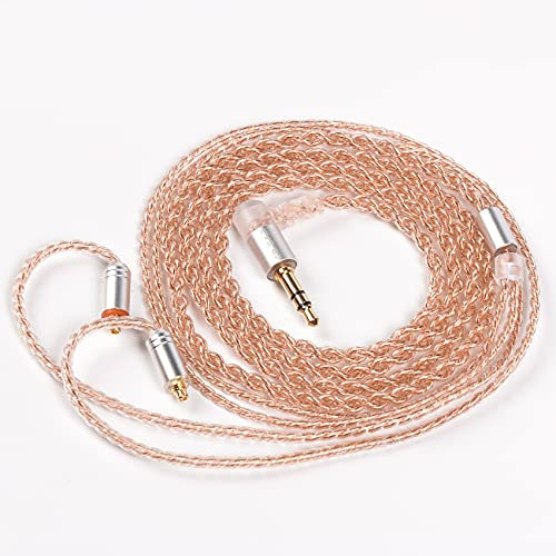 Yinyoo mmcx Kopfhörer-Re-Kabel, 3,5 mm Stecker, KBEAR KBX4860, reines Kupfer, 4-adriges Kopfhörer-Ersatzkabel, kompatibel mit SE315 / SE425 / SE535 / SE846 / SE215 / UE900 usw. (mmcx / 3,5 mm Stecker)