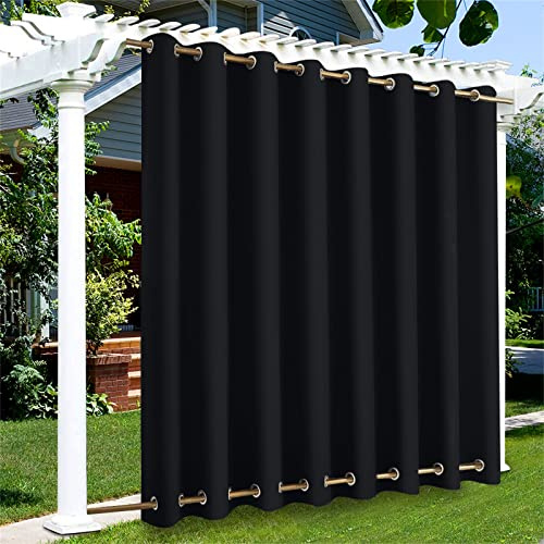 MINGPINHUIUS Outdoor Vorhang Wasserdicht mit Ösen (Oben und unten) – Garten Pavillon Terrasse Winddicht Verdunkelung Wärmeisoliert Sichtschutz Outdoor Vorhänge