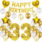 Luftballon 33. Geburtstag deko mann gold Folienballon 33 jahre Geburtstag dekoration gold Happy Birthday 33th deko 33 Geburtstag deko männer Geburtstagsdeko 33 Jahre Geburtstag Deko mann frau (33)