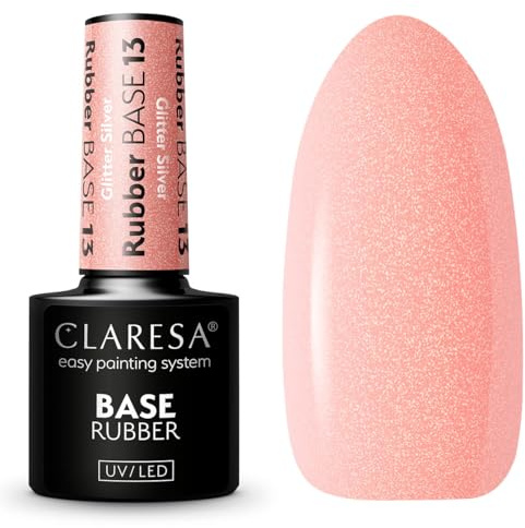 Claresa Gummibasis 13 5 ml selbstformend mit Glasfasern zur Verwendung sowohl für Abdeckungen oder für Verlängerungen bis zu 1 cm