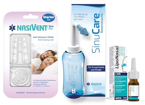 Nasivent Spar-Set 3 Tube Plus Starter Set - SinuCare Nasendusche - LipoNasal Nasenpflegespray