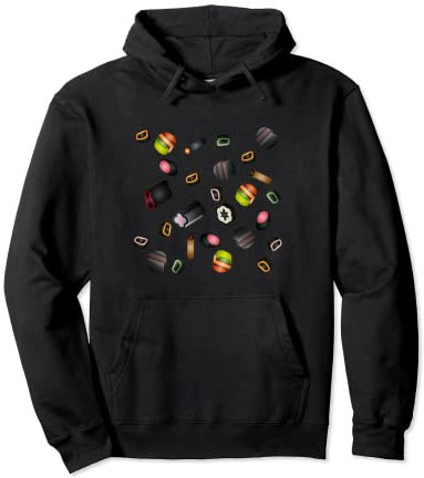 réglisse coloré bonbons pot-pourri illustration Sweat à Capuche