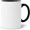 Acen Merchandise Lot de 24 tasses à sublimation sans impression en céramique de qualité supérieure - Gobelets à sublimation avec encre - Intérieur et anse noire