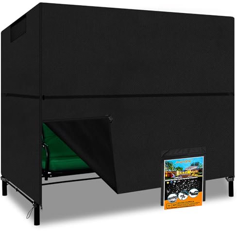AXPQHL Housse de Balancelle de Jardin, Housse de Protection pour balancelle de Jardin 3 Places, Couverture de Protection Balançoire Extérieur imperméable 600D avec Fermetures éclair
