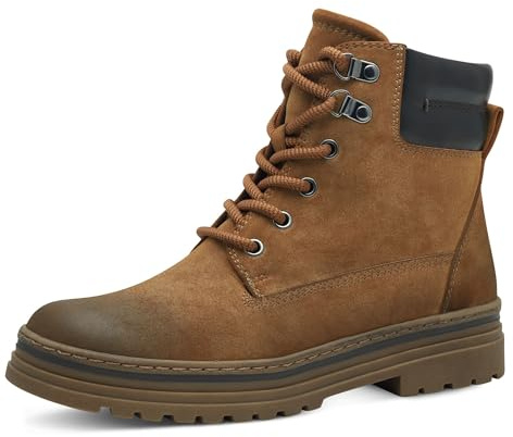 MARCO TOZZI Damen Schnürstiefel ohne Absatz Flach mit Reißverschluss