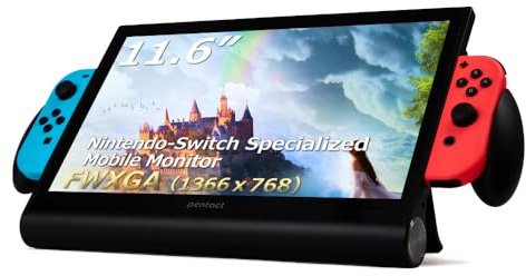 PENTACT Écran portable 11,6 avec batterie mobile dédiée pour Switch Tpye-C/HDMI/Touch Panel/PS5/XBOX/PC/Smartphone PTG-01
