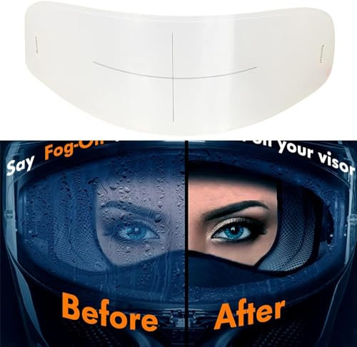 Helmet Anti-Fog Visor Insert Motorrad Anti Fog Film - Universal Fit Helmvisiere Nebelbeständige Folie Clear Shields Lens Insert 27cm x 9cm