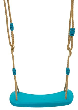 TP Toys Klassische Schaukel, blau, für den Außenbereich, langlebig, verstellbar, 190 – 250 cm, robuste Struktur