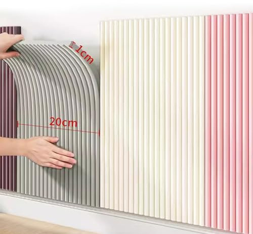 Koncey Pannello Imbottito, Cuscino da Parete Pannelli Murali Decorativi Parete per Testiera Letto Imbottita 200cm, Autoadesiva, Spugna Sddensata 10mm (Colore : Gray, Size : 40cmx200cm)