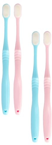 Beavorty Weiche Zahnbürste Für Erwachsene 4 Stück Langlebige Pp Borsten Mit Schutzkappe Ergonomisch Geformt Für Gründliche Zahnreinigung Und Frischen Atem