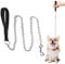Metal Dog Training Lead, Chew Proof 3.93FT/1.2M Chain Leash with Soft Handle for Small to Large Dogs